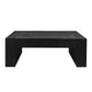 Declan Black Engineered Wood Coffee Table – 49" Block-Leg Farmhouse Table – view 8