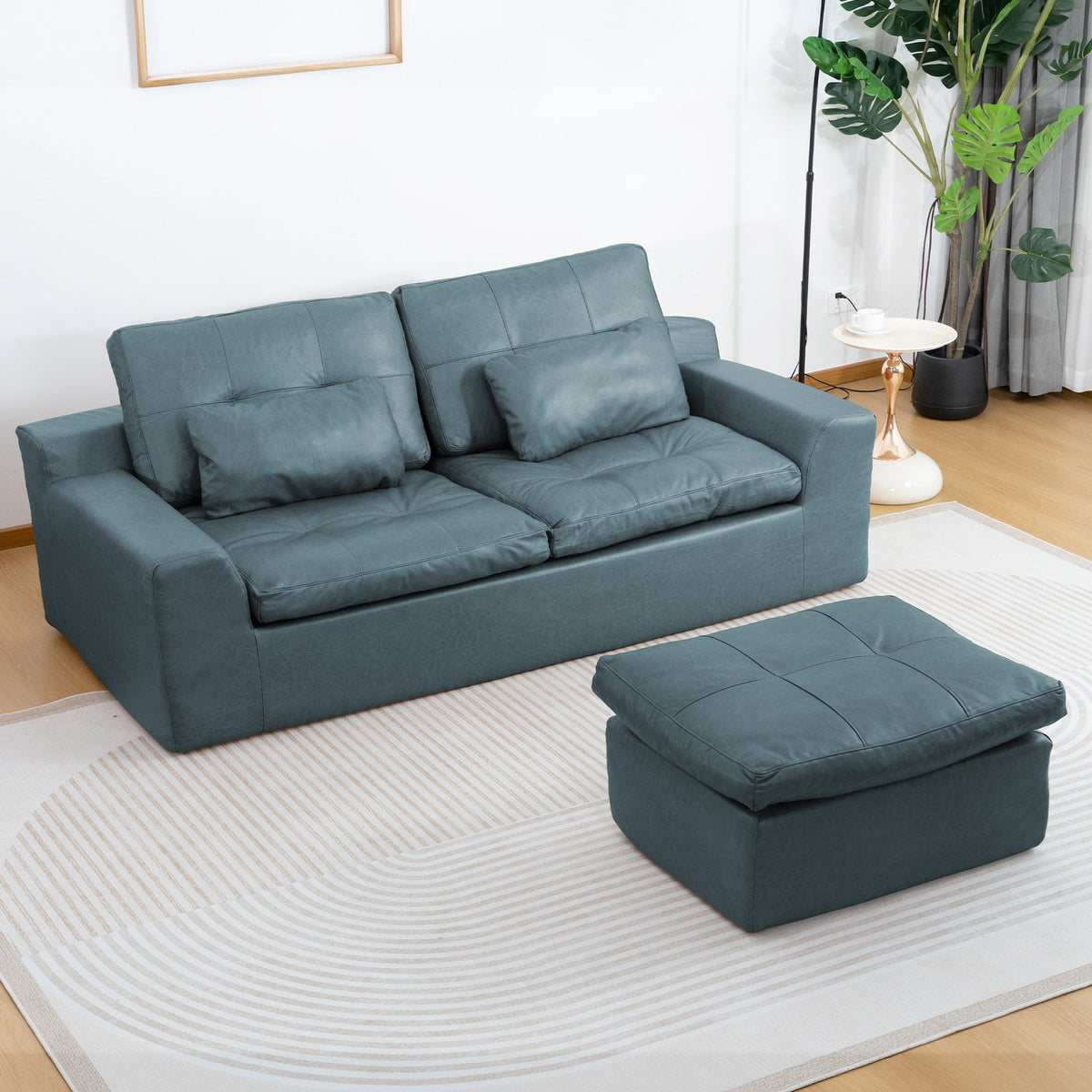 Delano Faux Leather Sectional Sofa