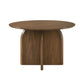 Delmon Dark Walnut Round Dining Table 47" with a refined dark walnut finish and modern elegance, perfect for dining spaces.