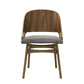 Delmon Fabric & Dark Walnut Side Chair (Set of 2) featuring a sleek design and comfortable upholstery.