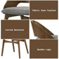 Delmon Fabric & Dark Walnut Side Chair (Set of 2) features a fabric seat cushion, curved backrest, and wooden legs.