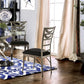 Delphine Metal Dining Chair Set – 39" Silver & Black Dining Chairs (Set of 2) – view 2