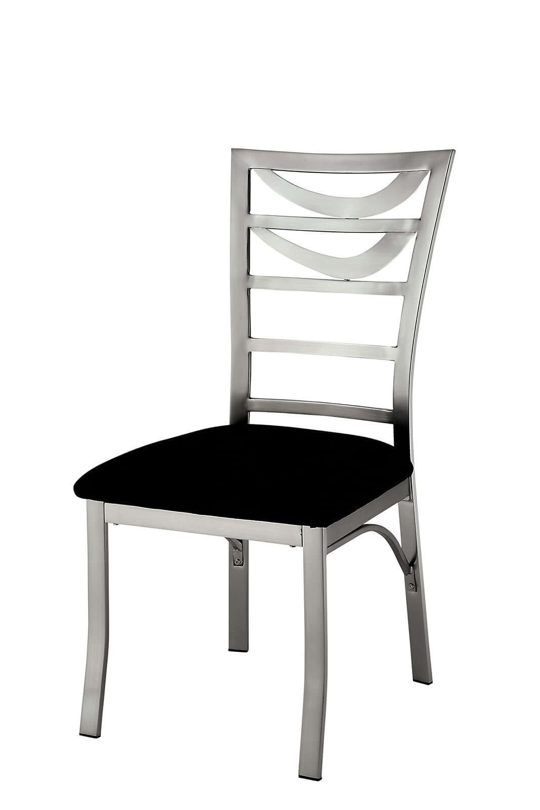 Delphine Metal Dining Chair Set – 39" Silver & Black Dining Chairs (Set of 2) – view 8