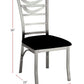 Delphine Metal Dining Chair Set – 39" Silver & Black Dining Chairs (Set of 2) – view 9