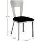 Delphine Metal Dining Chairs – Set of 2 Keyhole Back Chairs – view 10