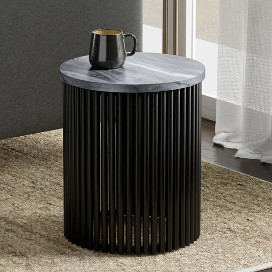 Demy Black Marble Accent Table – 17.5" Accent Table – view 2