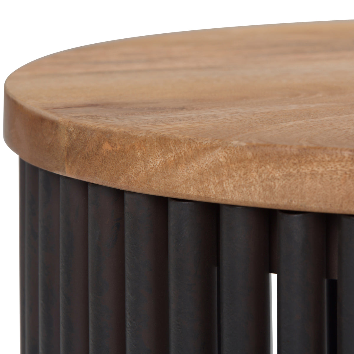 Demy Black Wood Accent Table – 17.5" Round Accent Table – view 3