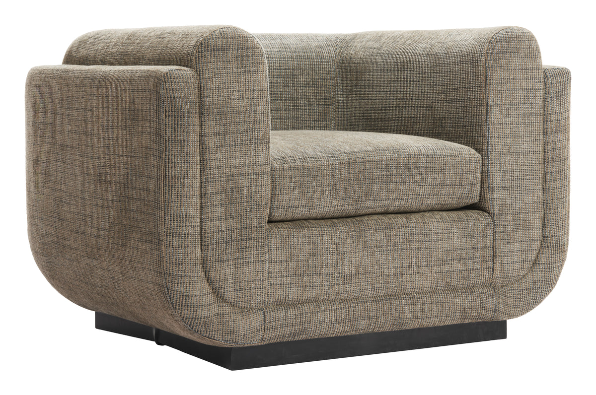 Sereneu Green Tweed Accent Chair