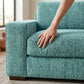 Modena Sofa 92" – Made in USA Square-Arm Sofa (7 Fabrics) - Hepburn Emerald - Fabric (5)
