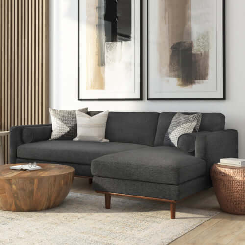Morrison MCM Sectional Chaise Sofa 102' (2 Colors)