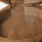 Diamond Shape Solid Wood Lift-Top Coffee Table in Matte Brown 48" open compartment view with wooden interior.