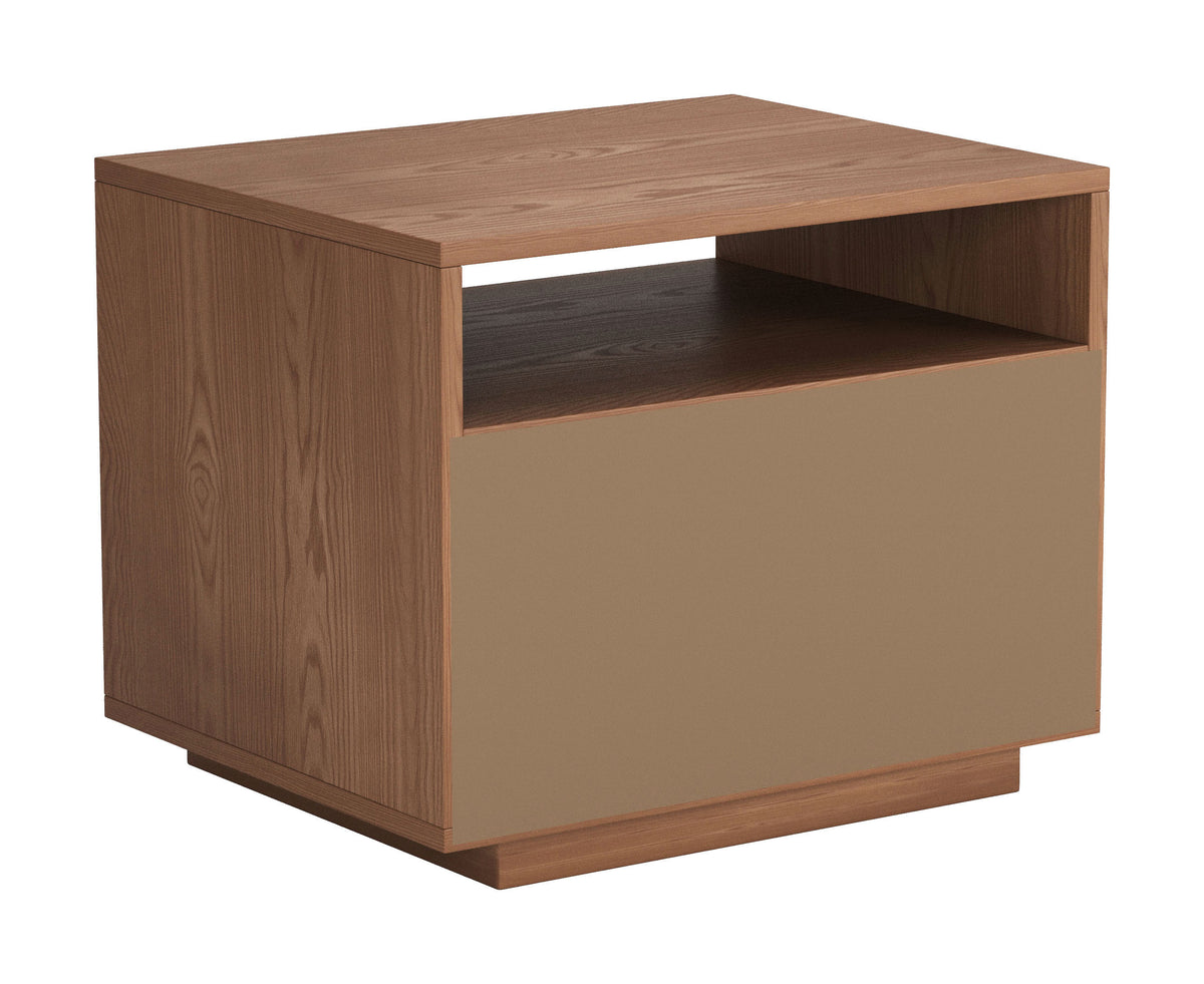 Slit Walnut Nightstand