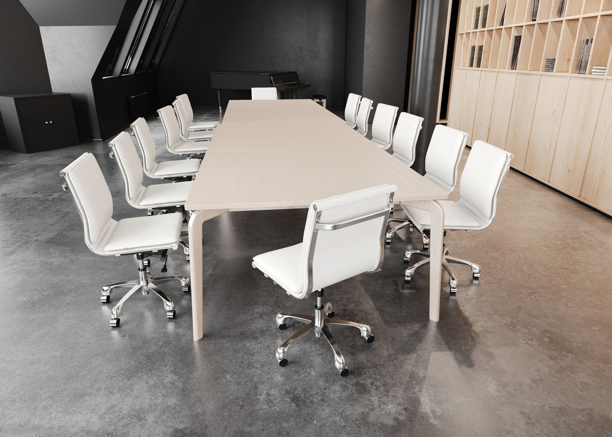 Lider Plus Armless Office Chair in White