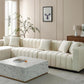 Dunmore Beige Velvet Sectional Sofa – 139" – view 4