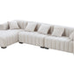 Dunmore Beige Velvet Sectional Sofa – 139" – view 7