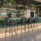 Keppel Swivel Barstool in Black & Bronze