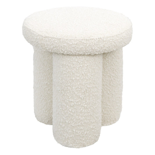 Wesley Ivory Boucle Stool