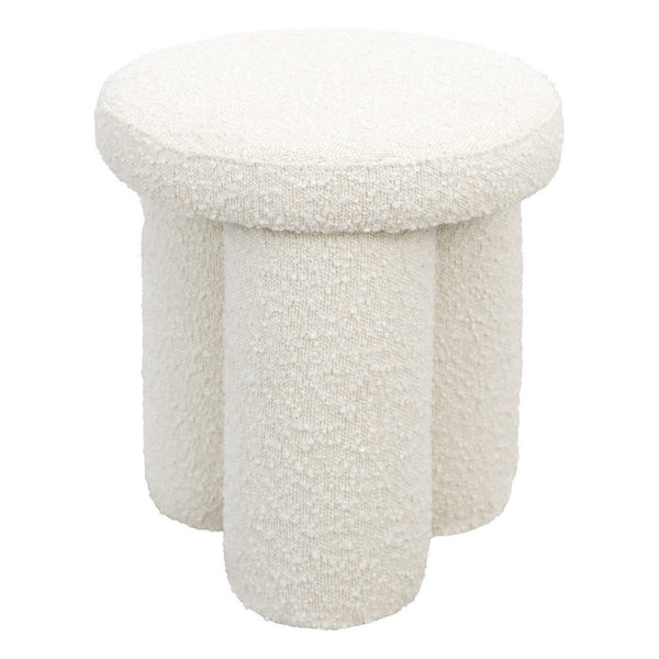 Wesley Ivory Boucle Stool – 15