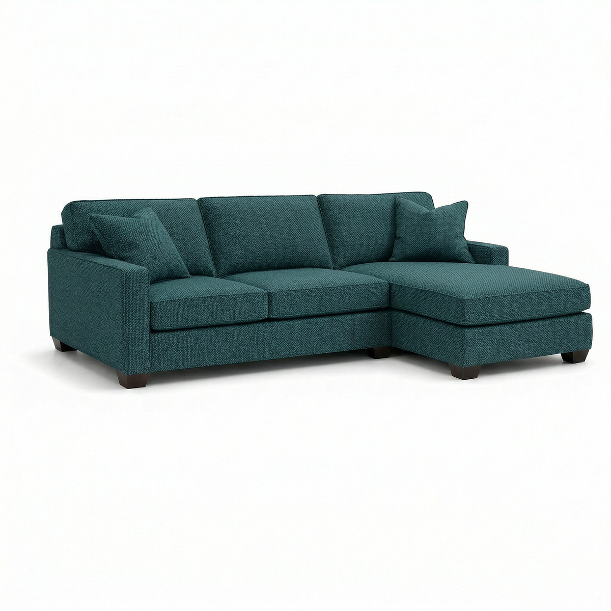 Clifford L-Shaped Sectional Sofa – Made in USA, 9 Fabric Options - Hepburn Teal - Fabric (7)