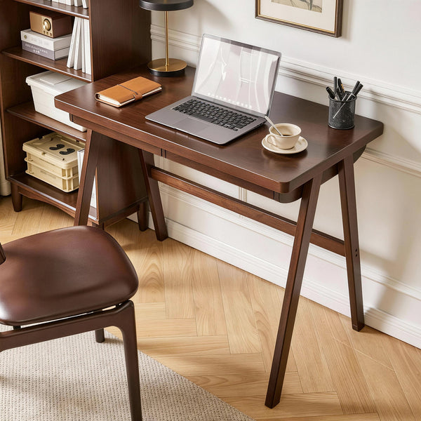 Penn Walnut Rubberwood Writing Desk – 39.4