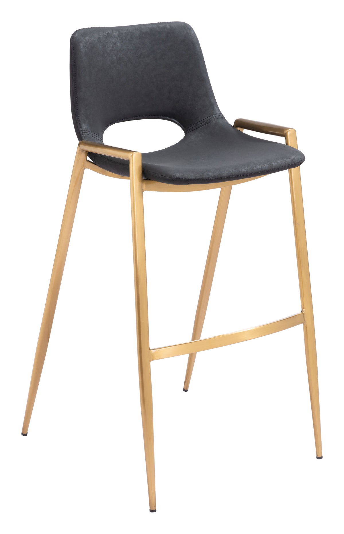 Desi Barstool (Set of 2) in Black & Gold