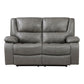 Marlo Leather Reclining Collection in Gray