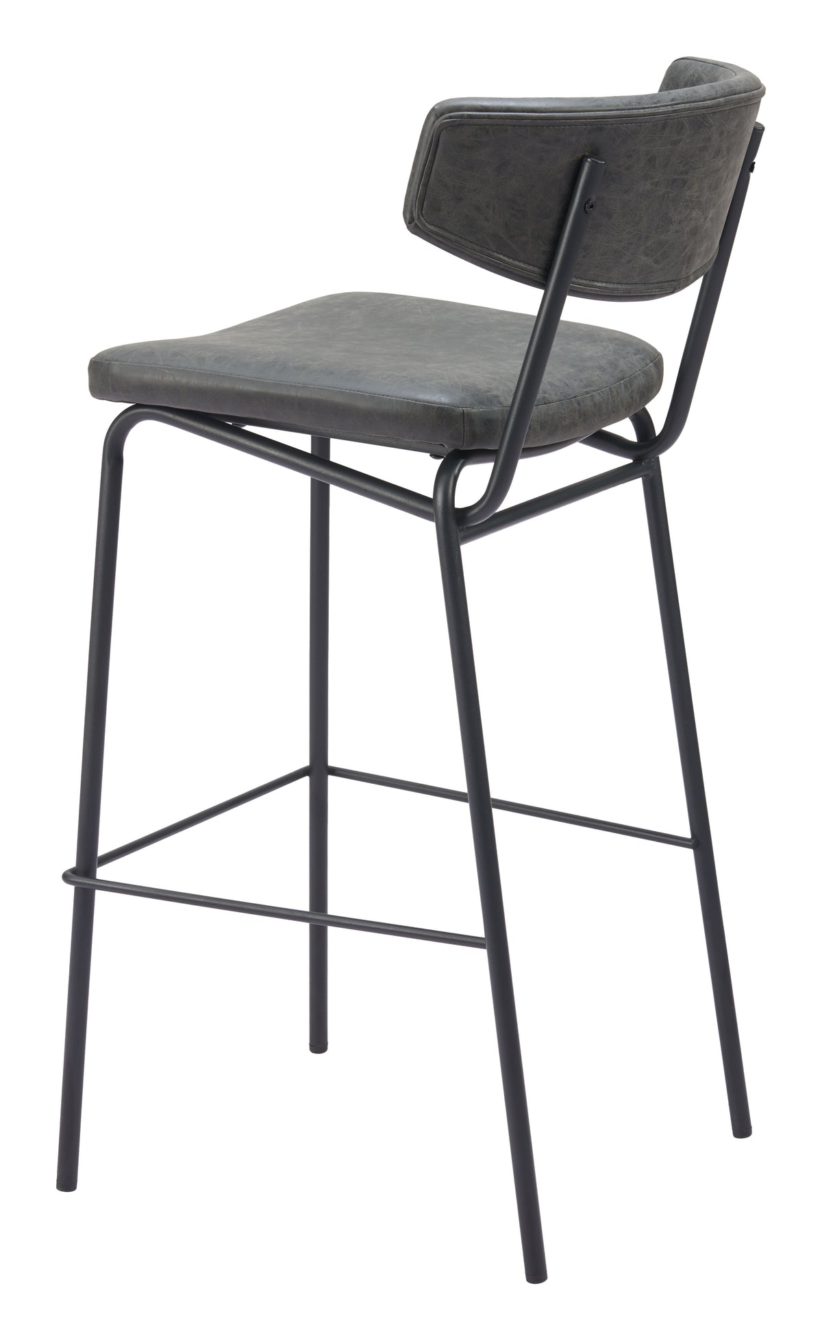 Charon Barstool (Set of 2) in Vintage Black