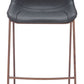 Magnus Barstool (Set of 2) in Black & Walnut