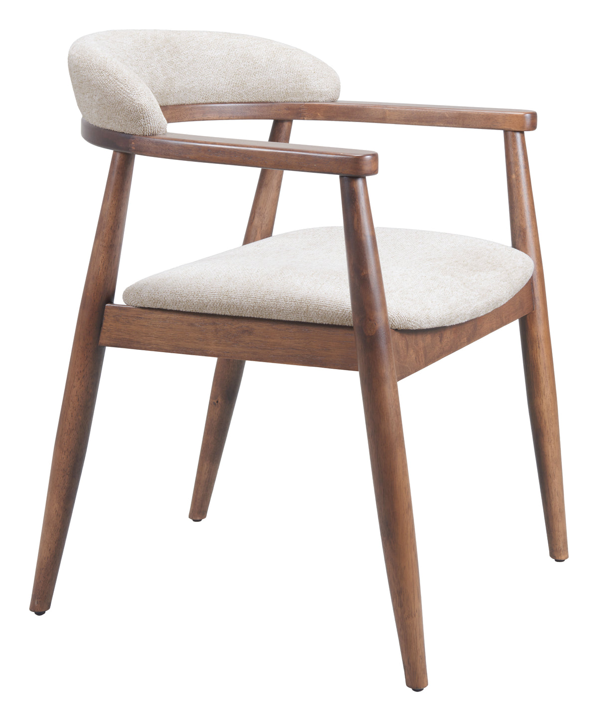 Goka Beige & Walnut Dining Chair
