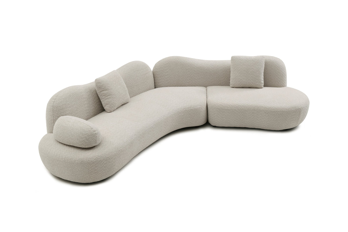 Meryl Curved Boucle Sofa