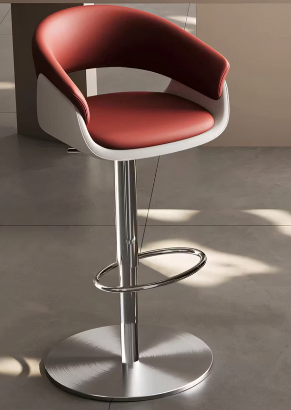 Denby Faux Leather Bar Stool – Adjustable Swivel Counter & Bar Stool (3 Colors)