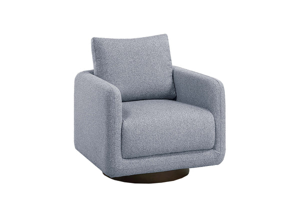 Modern Boucle Upholstered Swivel Accent Armchair