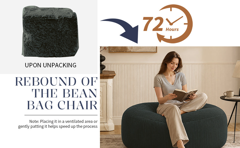 Selwyn Corduroy Bean Bag Chair