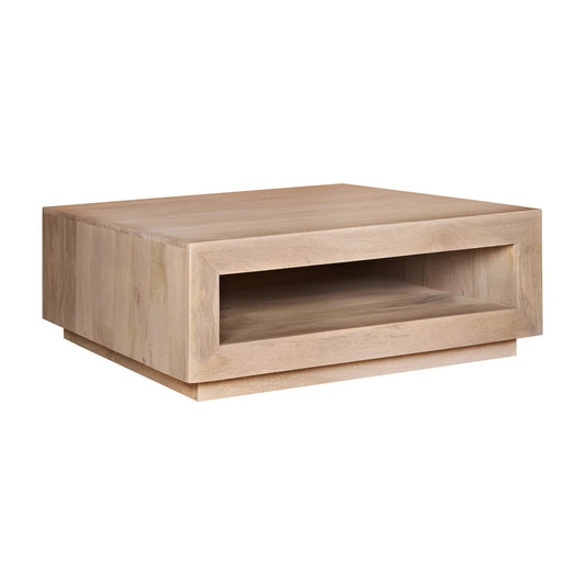 Lennix Brown Solid Wood Coffee Table
