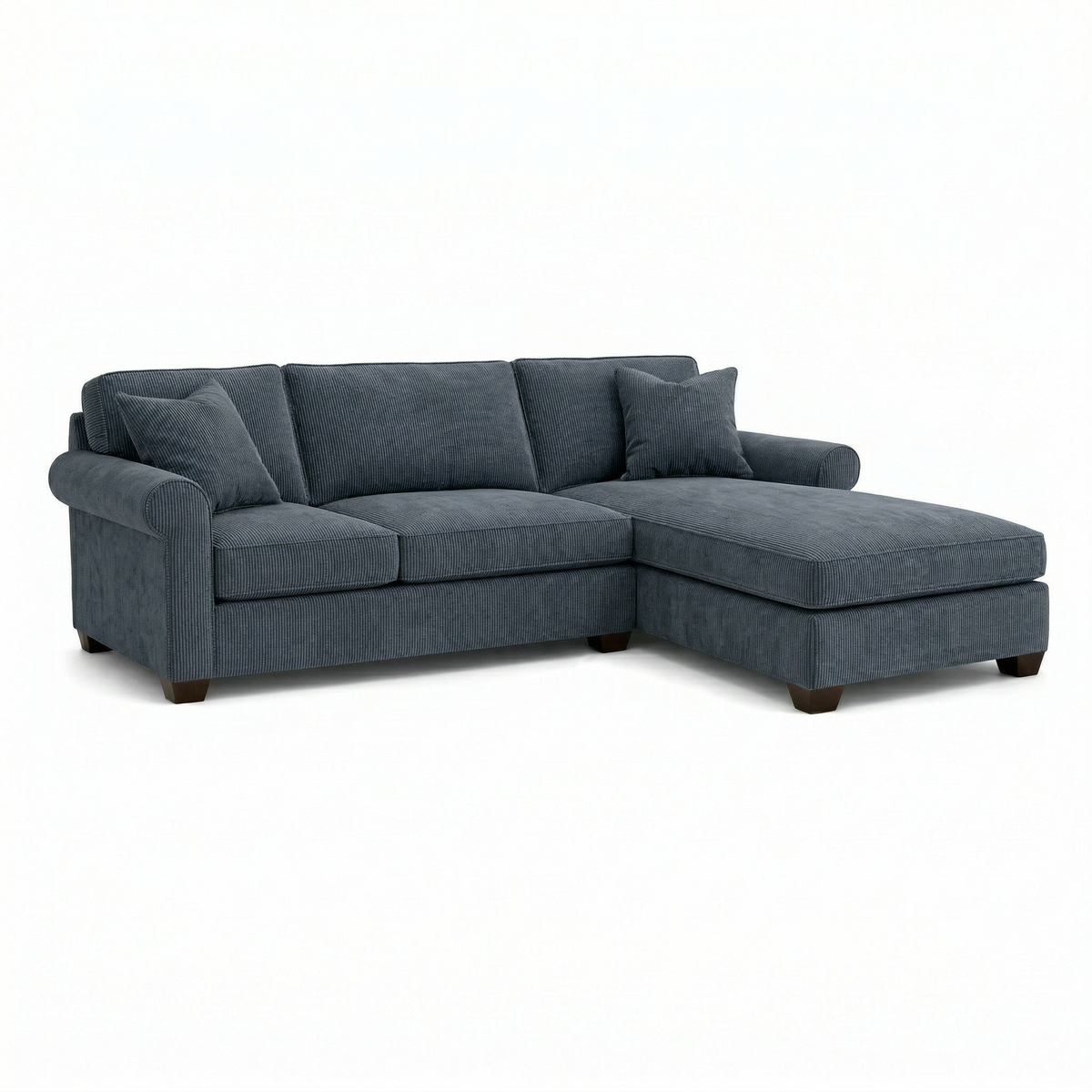 Irlanda Upholstered L-Shaped Sectional – 120" Made-in-USA Sectional Sofa - Leslie Peacock - Fabric (10)