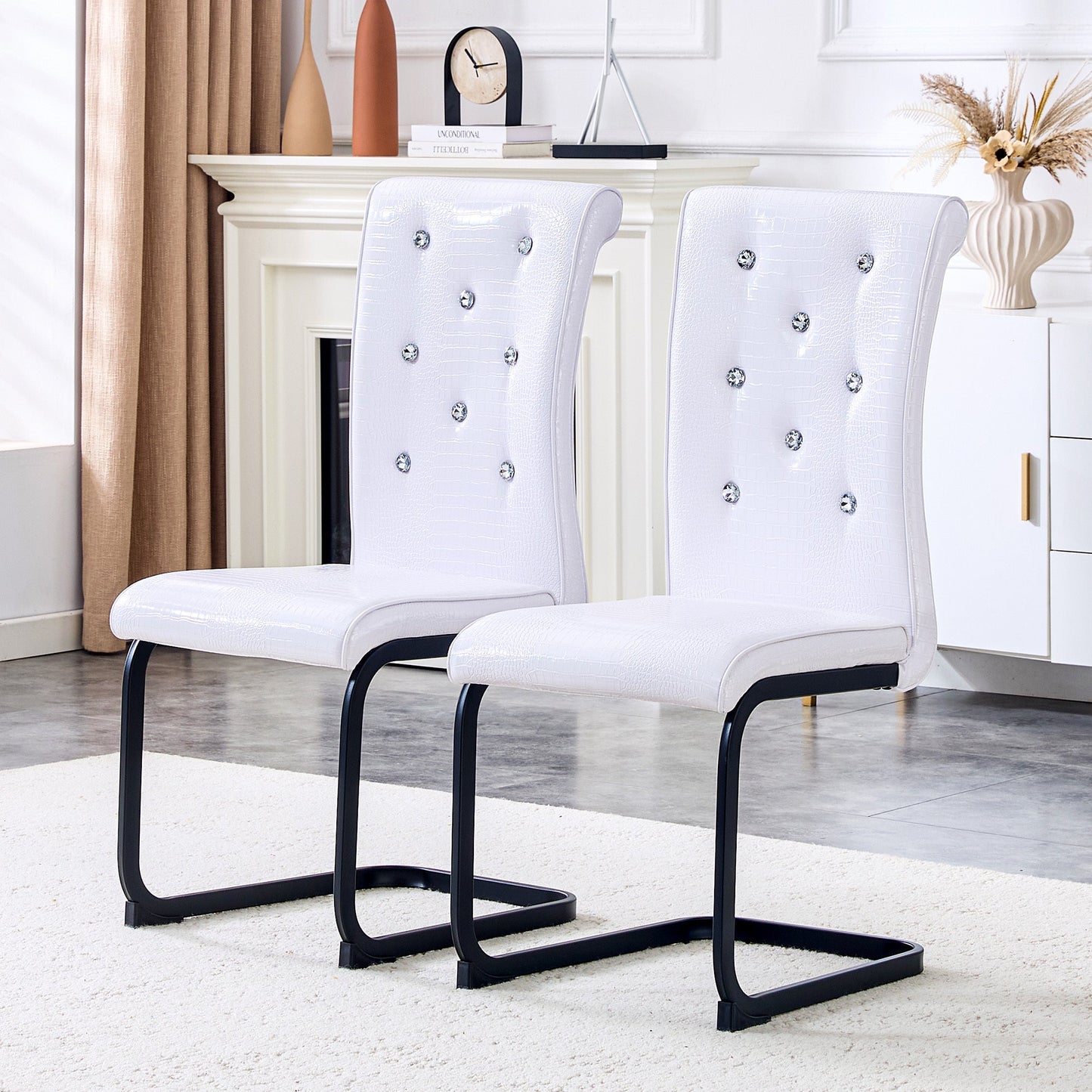 Kinsey White, Black Legs, Set of 2