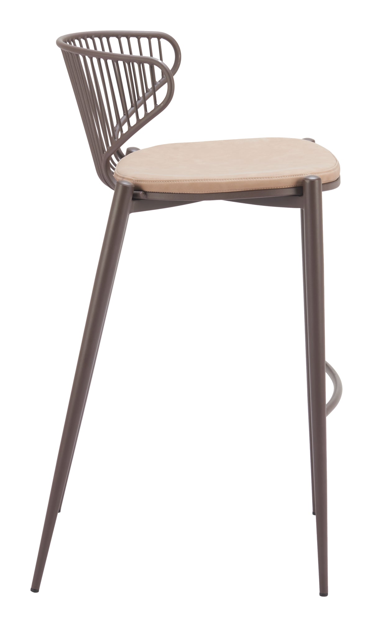 Silues Taupe & Brown Barstool (Set of 2)