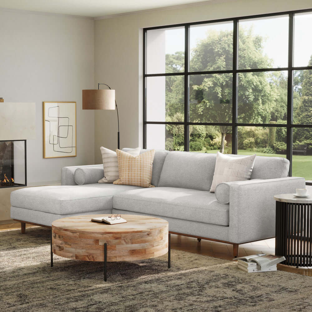 Morrison MCM Sectional Chaise Sofa 102' (2 Colors)