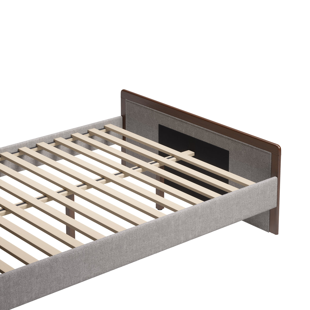 Somune Gray & Walnut Queen Bed