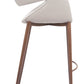 Limay Beige & Walnut Barstool