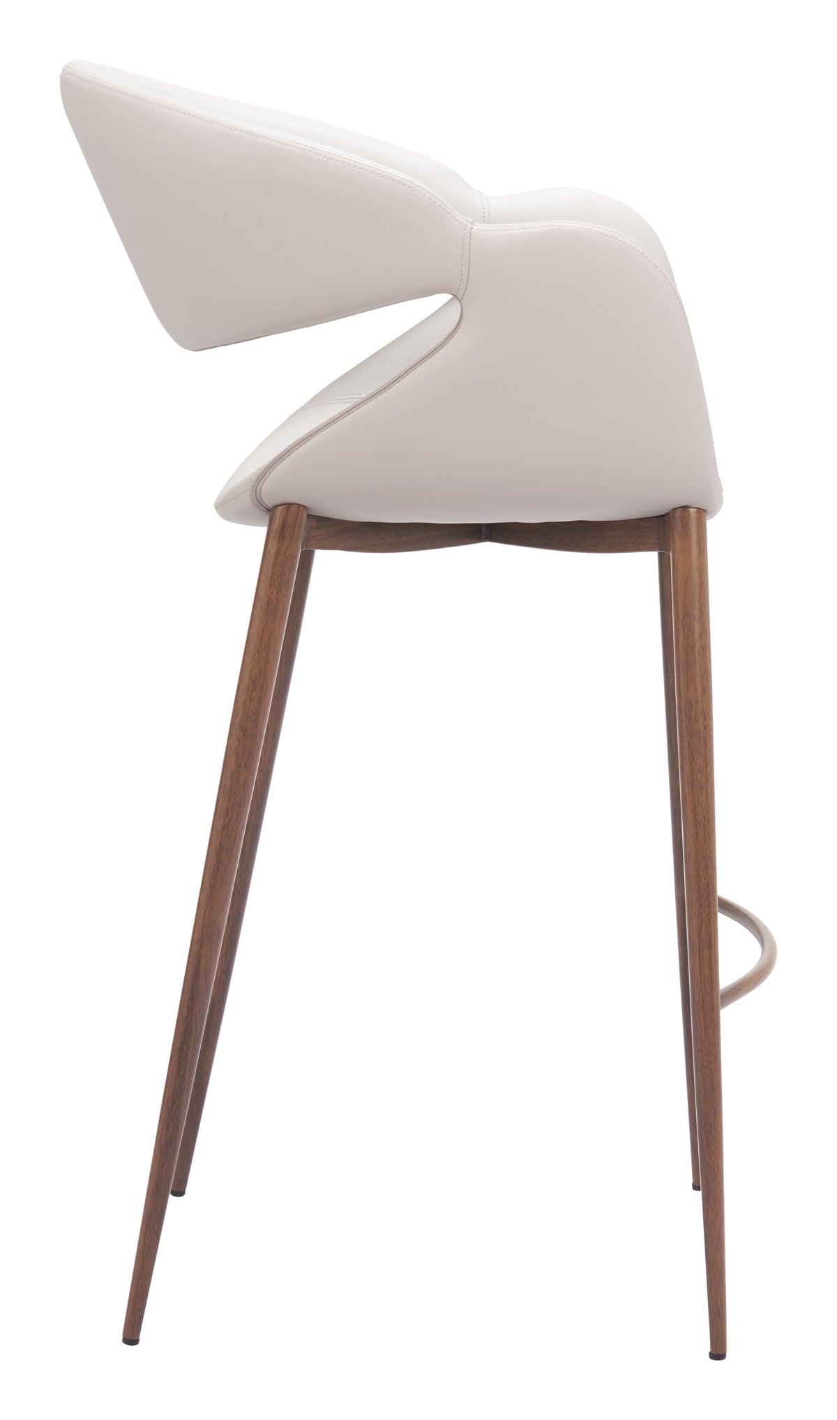Limay Beige & Walnut Barstool