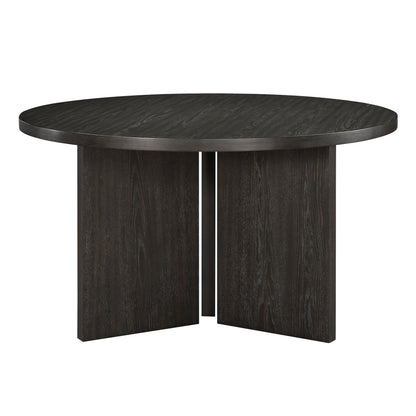 Fenwick Round Dining Table – 54" Ebony Wood Grain Dining Table