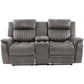 Ellison Slate Blue Faux Leather Reclining Loveseat & Recliner Set