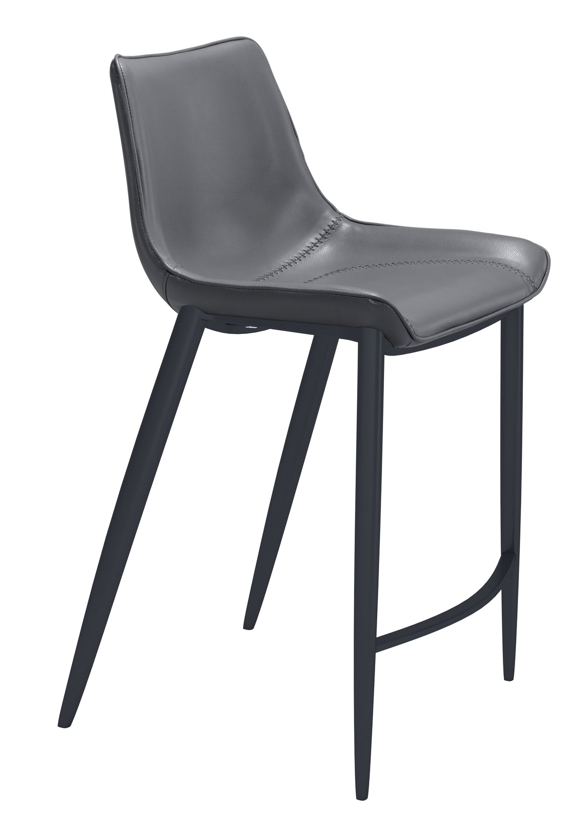 Magnus Counter Stool (Set of 2) in Dark Gray & Black