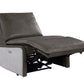 Metier Modern Industrial Power Recliner Lounge Chair, Gray Leather & Aluminum - Revel Sofa 