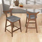 Sillas de bar Mid-Century modernas de madera maciza 'Hester' (juego de 2) 
