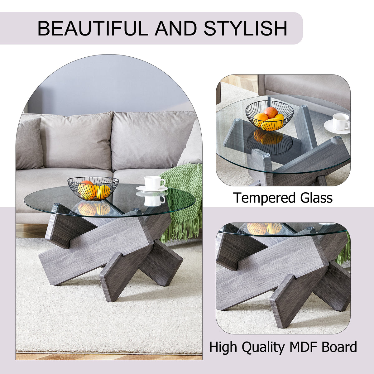 Zuri Glass Coffee Table