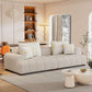 Modern Channel Tufted Corduroy Fabric Sofa 103.9'