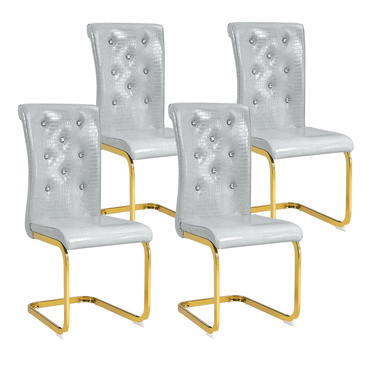 Kinsey Gray, Gold Legs, Set of 4