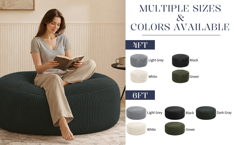Selwyn Corduroy Bean Bag Chair